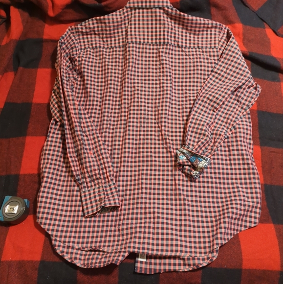 Robert Graham Classic Fit Multicolor Plaid Button Down Shirt Flip Cuff Mens 2XLT - Picture 2 of 7